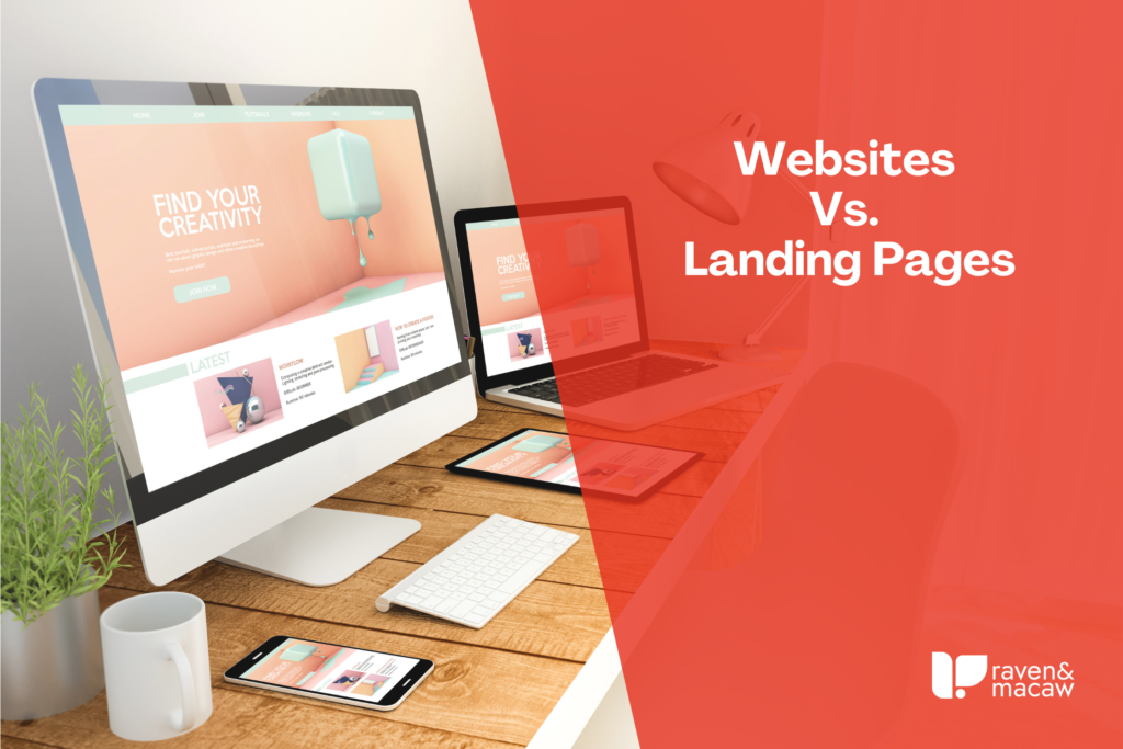 websites vs. landing pages